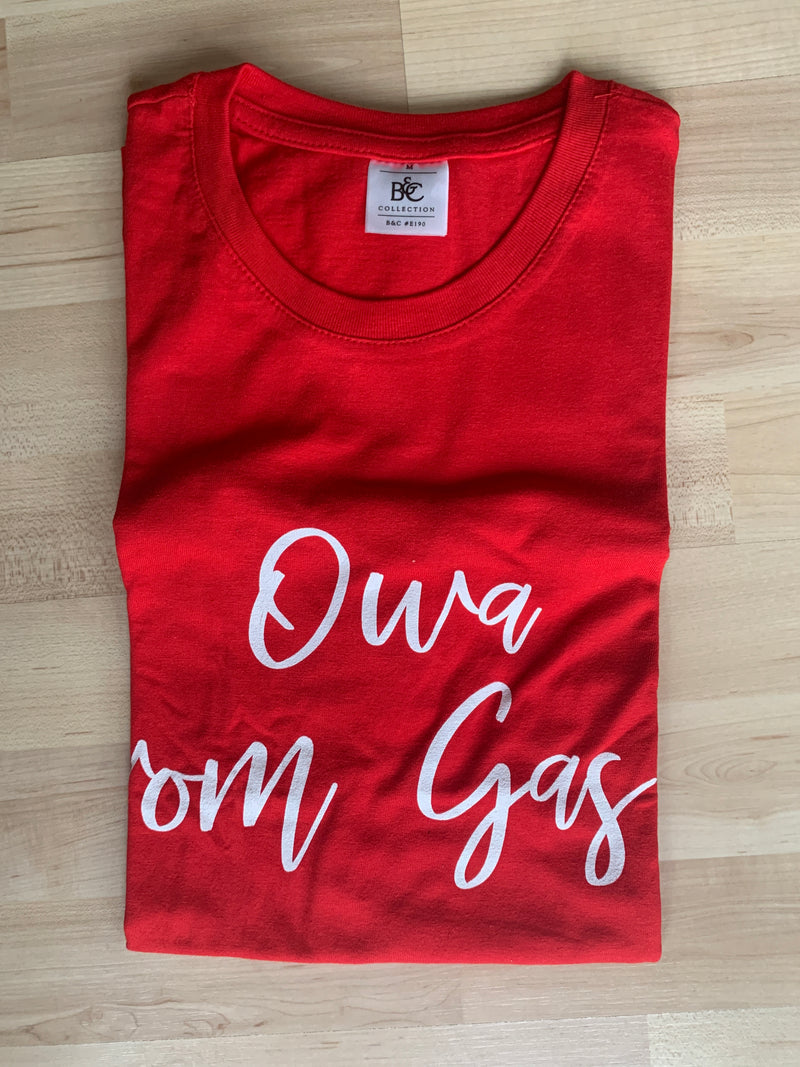 T - Shirt Herren "Owa vom Gas" Rot Gr. M